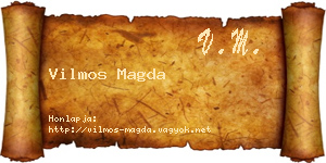 Vilmos Magda névjegykártya